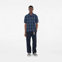 Check Cotton Polo Shirt in Bay blue - Men | Burberry® Official
