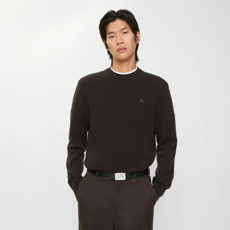 Cashmere Blend Sweater in Scorched brown - Men | Burberry® Official