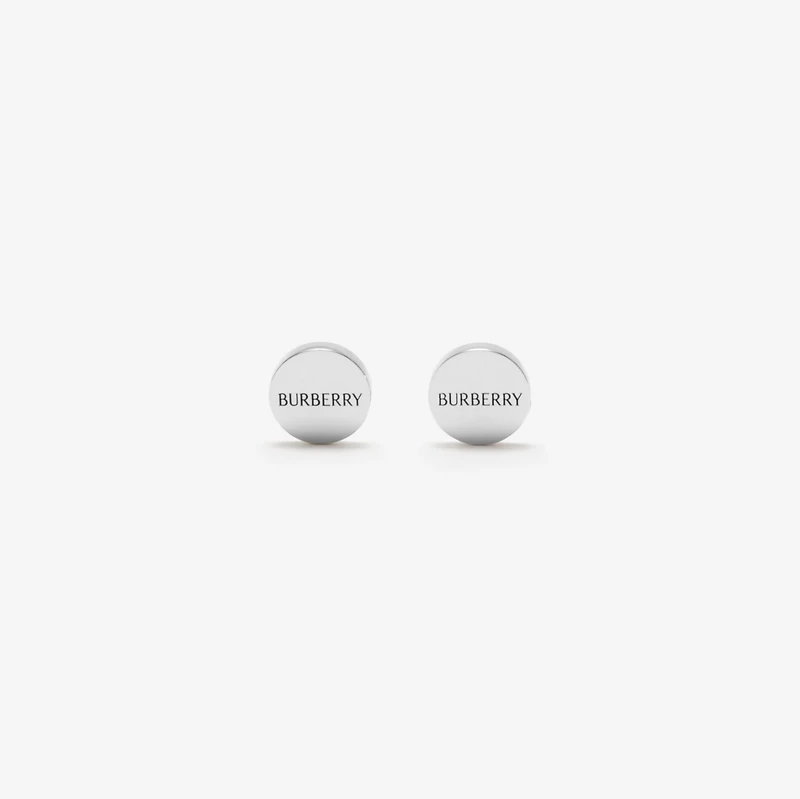 Logo Cufflinks in Silver - Men | Burberry® Official
