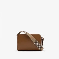 Pop Check Crossbody Bag in Finch brown/hazel brown - Men, Leather | Burberry® Official
