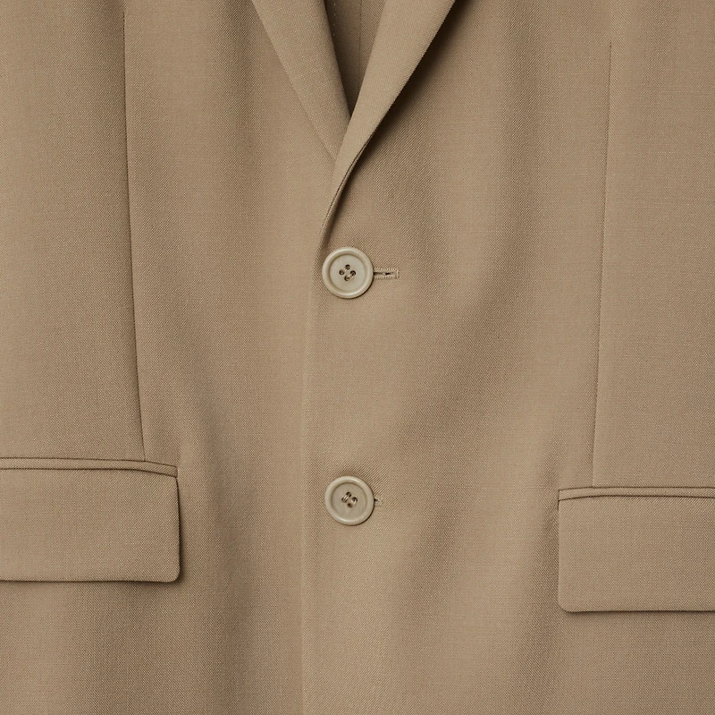 Wool Tailored Jacket in Puddle - Men | Burberry® Official