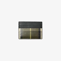 Tall Check Card Case in Thicket green - Men | Burberry® Official