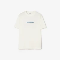 Heritage Logo Cotton T-shirt in Chalk white - Men | Burberry® Official