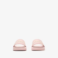 Logo Slides in Candy pink/dove beige - Women | Burberry® Official