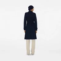 Long Chelsea Heritage Trench Coat in Coal blue - Women, Cotton Gabardine | Burberry® Official