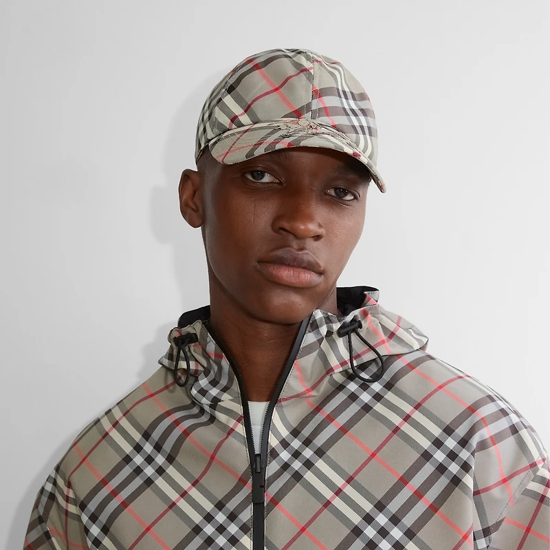 Check EKD Baseball Cap in Mauve grey - Men | Burberry® Official