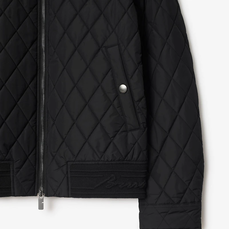 Quilted Nylon Jacket in Black - Men | Burberry® Official