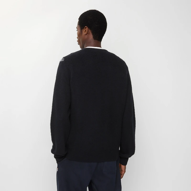 Check Wool Sweater in Black/white - Men | Burberry® Official