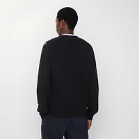 Check Wool Sweater in Black/white - Men | Burberry® Official