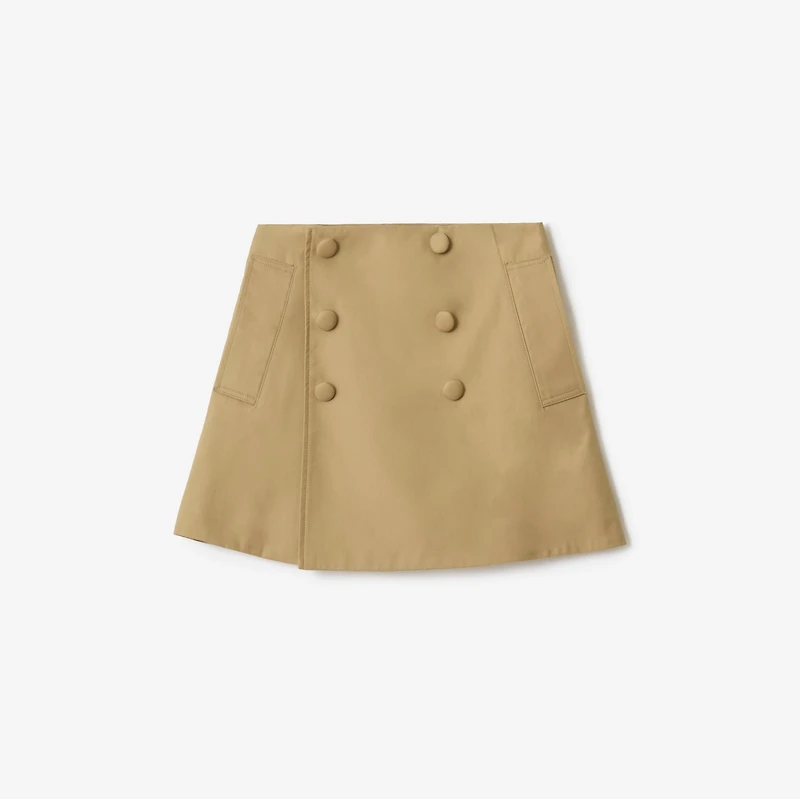 Cotton Trench Skirt in Sand beige | Burberry® Official