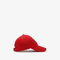 Thistle Shield Gabardine Baseball Cap in Poppy red - Men | Burberry® Official
