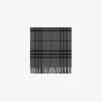 Wide Check Cashmere Scarf in Charcoal/vine | Burberry® Official