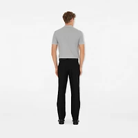 Cotton Polo Shirt in Pale grey melange - Men | Burberry® Official