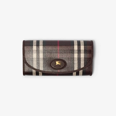Highlands Continental Wallet in Mahogany red - Women | Burberry® Official