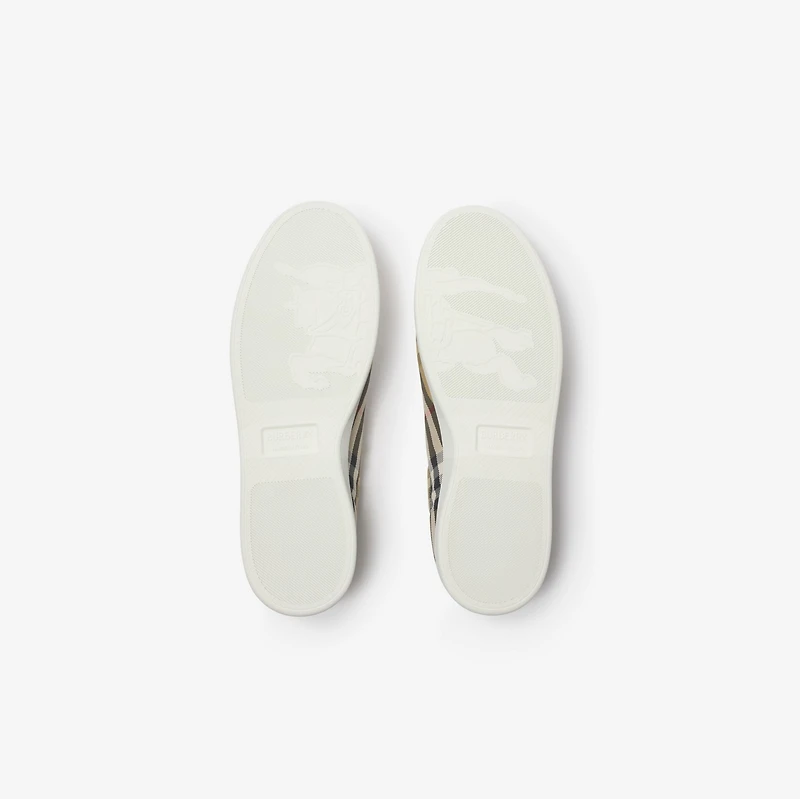 Check Set Sneakers in Sand beige - Men | Burberry® Official