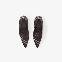 Check Dame Pumps​ in Mahogany - Women | Burberry® Official