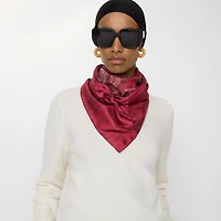 Crystal EKD Check Silk Scarf in Ripple red | Burberry® Official