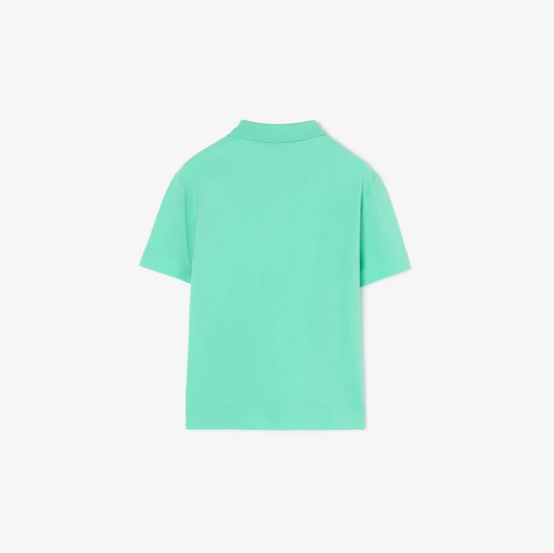 Cotton Piqué Polo Shirt in Light mint | Burberry® Official