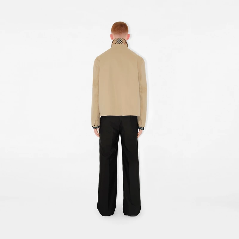 Gabardine Harrington Jacket in Honey - Men, Cotton Gabardine | Burberry® Official