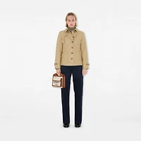 Mini Pocket Bag in Natural/malt brown - Women, Canvas | Burberry® Official