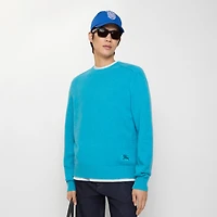 Cashmere Sweater in Atom blue - Men | Burberry® Official