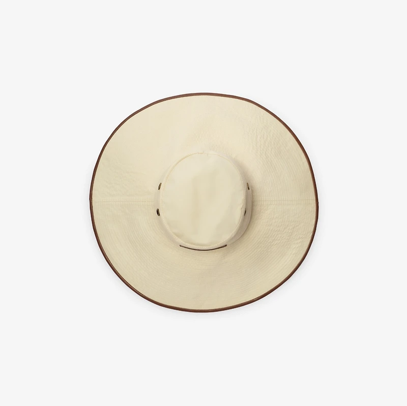 Logo Gabardine Sun Hat in Calico beige - Men | Burberry® Official