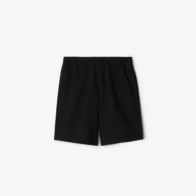 Cross Stitch EKD​ Cotton Shorts in Black - Men | Burberry® Official
