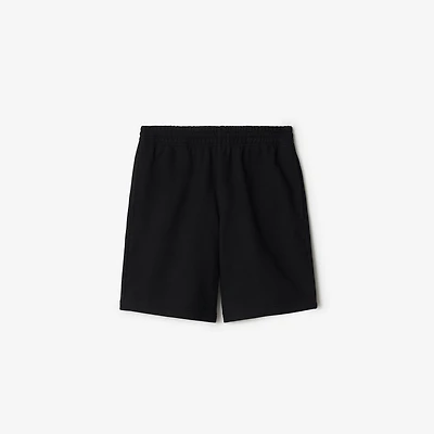 Cross Stitch EKD​ Cotton Shorts in Black - Men | Burberry® Official