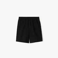 Cross Stitch EKD​ Cotton Shorts in Black - Men | Burberry® Official