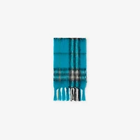 Check Mohair Wool Scarf in Hyacinth | Burberry® Official