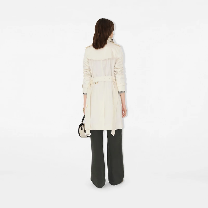 Mid-length Gabardine Kensington Trench Coat in Cotton - Women, Cotton Gabardine | Burberry® Official