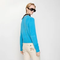 Cashmere Sweater in Atom blue - Women | Burberry® Official