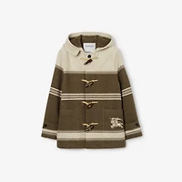 Short Wool Blend Harrogate Duffle Coat in Scout green - Men | Burberry® Official