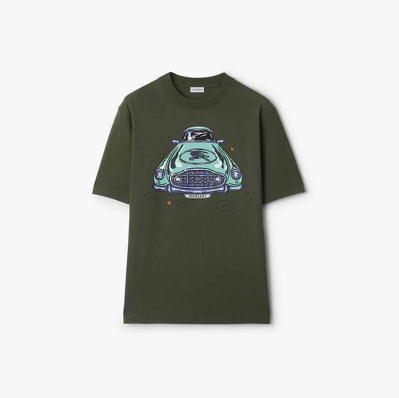 Car Cotton T-shirt in Yew green - Men | Burberry® Official