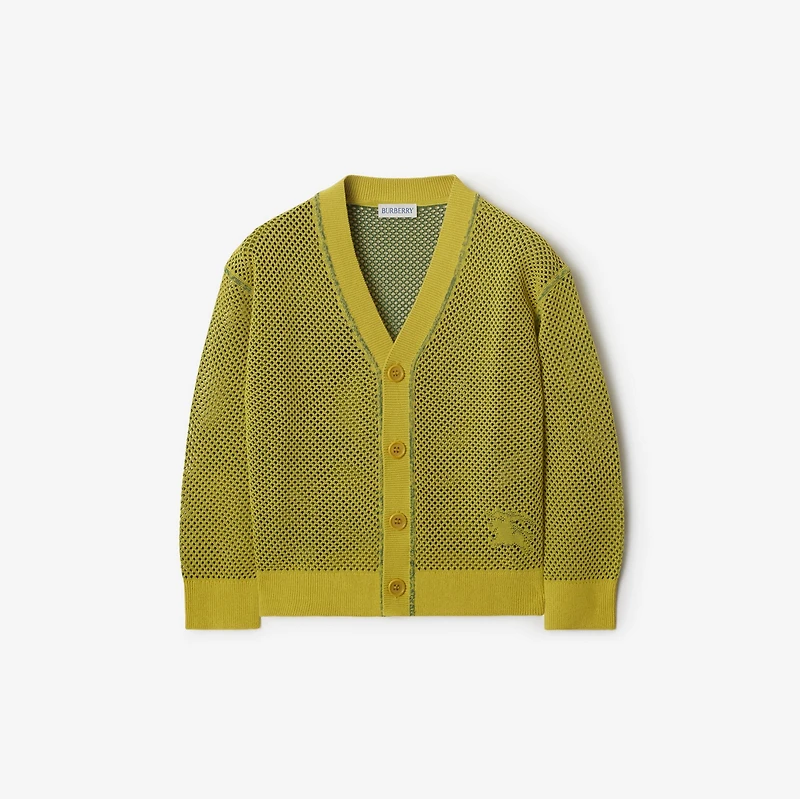 Cotton Nylon Mesh Cardigan in Spring | Burberry® Official