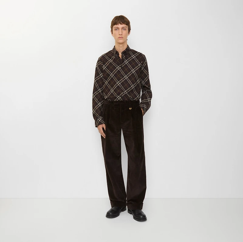 Corduroy Trousers in Clove brown - Men | Burberry® Official