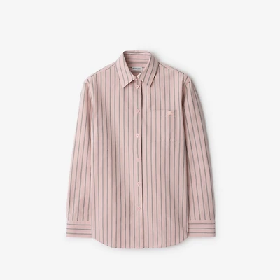 Regular Fit Striped Cotton Canvas Shirt in Bouquet - Women | Burberry® Official
