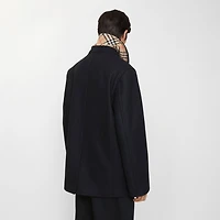 Wool Pea Coat in Navy - Men | Burberry® Official