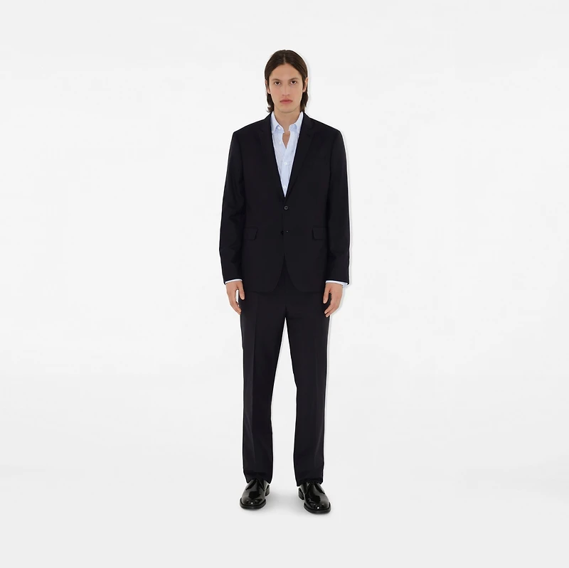 Wool Tailored Jacket in Dark navy - Men | Burberry® Official