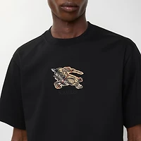 EKD Check Cotton T-shirt in Black - Men | Burberry® Official