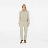 Check Label Wool Sweater in Nutmeg - Women | Burberry® Official