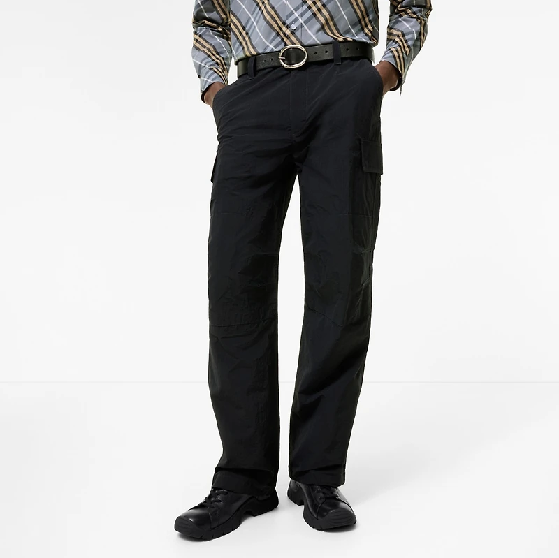 Nylon Cargo Trousers in Navy - Men | Burberry® Official