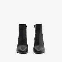 Leather Trinket Ankle Boots​ in Black - Women | Burberry® Official