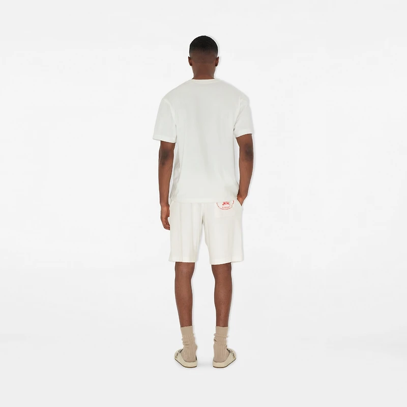 Knight Stamp Towelling T-shirt in Chalk white - Men, Cotton | Burberry® Official