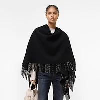 Wool Blanket Cape in Black/calico beige | Burberry® Official