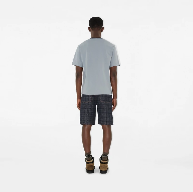 Logo Cotton T-shirt in Gale grey - Men | Burberry® Official