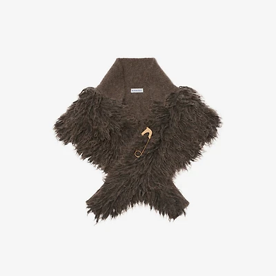 Alpaca Wool Blend Collar in Mink brown | Burberry® Official