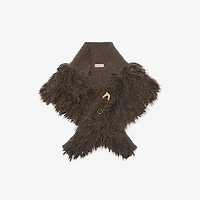 Alpaca Wool Blend Collar in Mink brown | Burberry® Official