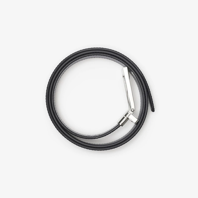Reversible Check Belt in Charcoal/silver - Men | Burberry® Official