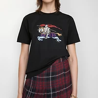 Crystal EKD Cotton T-shirt in Black - Women | Burberry® Official